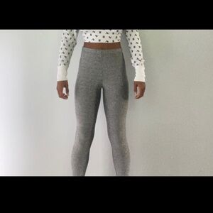 Gray High-Waisted Leggings